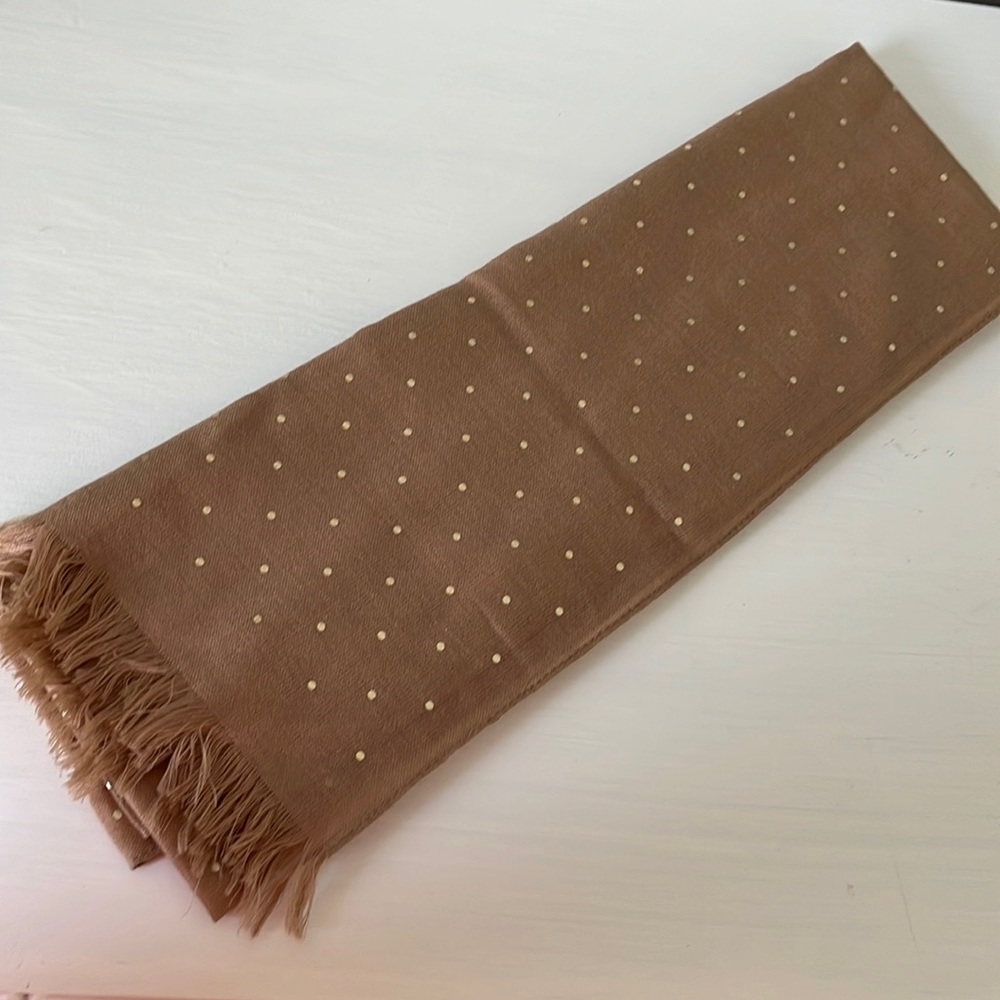 Jcrew gold polka dot scarf